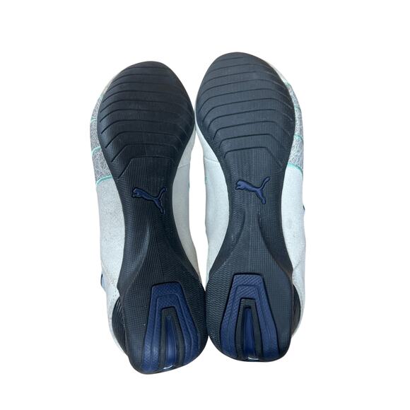 Puma Gray & Teal 8.5 Future Cat Sneakers Women Suede Used - Picture 7 of 8